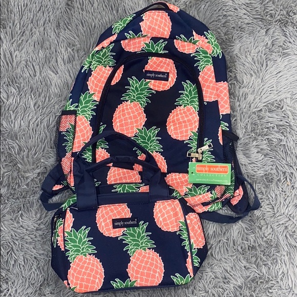 Simply Southern Handbags - NEW Simply Southern Backpack Lunchbox Set